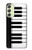 S3078 Noir et blanc Clavier de piano Etui Coque Housse pour Samsung Galaxy A24 4G