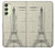 S3474 Dessin Architectural Eiffel Etui Coque Housse pour Samsung Galaxy A24 4G