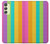 S3678 Vertical arc-en-ciel coloré Etui Coque Housse pour Samsung Galaxy A24 4G