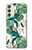 S3697 Oiseaux de la vie des feuilles Etui Coque Housse pour Samsung Galaxy A24 4G