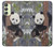 S3793 Peinture de neige mignon bébé panda Etui Coque Housse pour Samsung Galaxy A24 4G