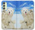 S3794 Ours polaire arctique amoureux de la peinture de phoque Etui Coque Housse pour Samsung Galaxy A24 4G