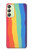 S3799 Arc-en-ciel aquarelle vertical mignon Etui Coque Housse pour Samsung Galaxy A24 4G