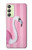 S3805 Flamant Rose Pastel Etui Coque Housse pour Samsung Galaxy A24 4G