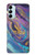 S3676 Pierre de marbre abstraite colorée Etui Coque Housse pour Samsung Galaxy M14