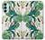 S3697 Oiseaux de la vie des feuilles Etui Coque Housse pour Samsung Galaxy M14