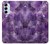 S3713 Graphique violet améthyste à quartz imprimé Etui Coque Housse pour Samsung Galaxy M14