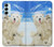S3794 Ours polaire arctique amoureux de la peinture de phoque Etui Coque Housse pour Samsung Galaxy M14