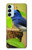 S3839 Oiseau bleu du bonheur Oiseau bleu Etui Coque Housse pour Samsung Galaxy M14