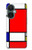 S0157 Composition Rouge Bleu Jaune Etui Coque Housse pour OnePlus Nord CE 3 Lite, Nord N30 5G
