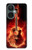 S0415 Graver guitare feu Etui Coque Housse pour OnePlus Nord CE 3 Lite, Nord N30 5G
