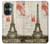 S2108 Tour Eiffel de Paris Carte postale Etui Coque Housse pour OnePlus Nord CE 3 Lite, Nord N30 5G