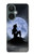 S2668 Silhouette sirène Lune Nuit Etui Coque Housse pour OnePlus Nord CE 3 Lite, Nord N30 5G