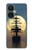 S2897 Pirate Ship Lune Nuit Etui Coque Housse pour OnePlus Nord CE 3 Lite, Nord N30 5G