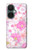 S3036 Flore de fleur rose douce Etui Coque Housse pour OnePlus Nord CE 3 Lite, Nord N30 5G
