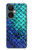 S3047 Vert Sirène écailles de poisson Etui Coque Housse pour OnePlus Nord CE 3 Lite, Nord N30 5G