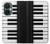 S3078 Noir et blanc Clavier de piano Etui Coque Housse pour OnePlus Nord CE 3 Lite, Nord N30 5G