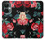 S3112 Motif floral Rose Noir Etui Coque Housse pour OnePlus Nord CE 3 Lite, Nord N30 5G