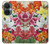 S3205 Fleurs Art Retro Etui Coque Housse pour OnePlus Nord CE 3 Lite, Nord N30 5G