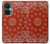 S3355 Motif Bandana Rouge Etui Coque Housse pour OnePlus Nord CE 3 Lite, Nord N30 5G