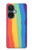 S3799 Arc-en-ciel aquarelle vertical mignon Etui Coque Housse pour OnePlus Nord CE 3 Lite, Nord N30 5G