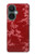 S3817 Motif de fleurs de cerisier floral rouge Etui Coque Housse pour OnePlus Nord CE 3 Lite, Nord N30 5G