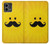 S1145 Soleil jaune Mustache Etui Coque Housse pour Motorola Moto G Stylus 5G (2023)