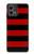 S2638 Noir et Rouge rayé Etui Coque Housse pour Motorola Moto G Stylus 5G (2023)