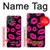 S2933 Bisous Rose Lips sur Noir Etui Coque Housse pour Motorola Moto G Stylus 5G (2023)