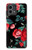 S3112 Motif floral Rose Noir Etui Coque Housse pour Motorola Moto G Stylus 5G (2023)
