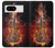 S0864 Violon feu Etui Coque Housse pour Google Pixel 8