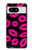 S2933 Bisous Rose Lips sur Noir Etui Coque Housse pour Google Pixel 8