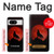 S2955 Loup Hurlant Rouge Lune Etui Coque Housse pour Google Pixel 8