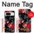 S3112 Motif floral Rose Noir Etui Coque Housse pour Google Pixel 8