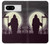S3262 Lune de nuit faucheuse cimetière Etui Coque Housse pour Google Pixel 8