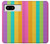S3678 Vertical arc-en-ciel coloré Etui Coque Housse pour Google Pixel 8