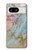 S3717 Imprimé graphique en marbre bleu pastel or rose Etui Coque Housse pour Google Pixel 8