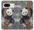 S3793 Peinture de neige mignon bébé panda Etui Coque Housse pour Google Pixel 8