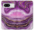 S3896 Stries d'or en marbre violet Etui Coque Housse pour Google Pixel 8