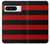 S2638 Noir et Rouge rayé Etui Coque Housse pour Google Pixel 8 pro