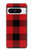 S2931 Rouge Buffle motif de vérification Etui Coque Housse pour Google Pixel 8 pro