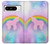 S3070 Arc en ciel pastel ciel Licorne Etui Coque Housse pour Google Pixel 8 pro