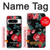 S3112 Motif floral Rose Noir Etui Coque Housse pour Google Pixel 8 pro