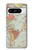 S3418 Carte du monde millésimé Etui Coque Housse pour Google Pixel 8 pro