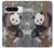 S3793 Peinture de neige mignon bébé panda Etui Coque Housse pour Google Pixel 8 pro