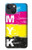 S3930 Clé jaune cyan magenta Etui Coque Housse pour iPhone 14