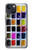 S3956 Graphique de boîte à palette aquarelle Etui Coque Housse pour iPhone 14