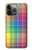 S3942 Tartan à carreaux arc-en-ciel LGBTQ Etui Coque Housse pour iPhone 14 Pro