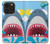 S3947 Caricature d'hélicoptère de requin Etui Coque Housse pour iPhone 14 Pro