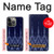 S3950 Motif textile thaïlandais bleu Etui Coque Housse pour iPhone 14 Pro